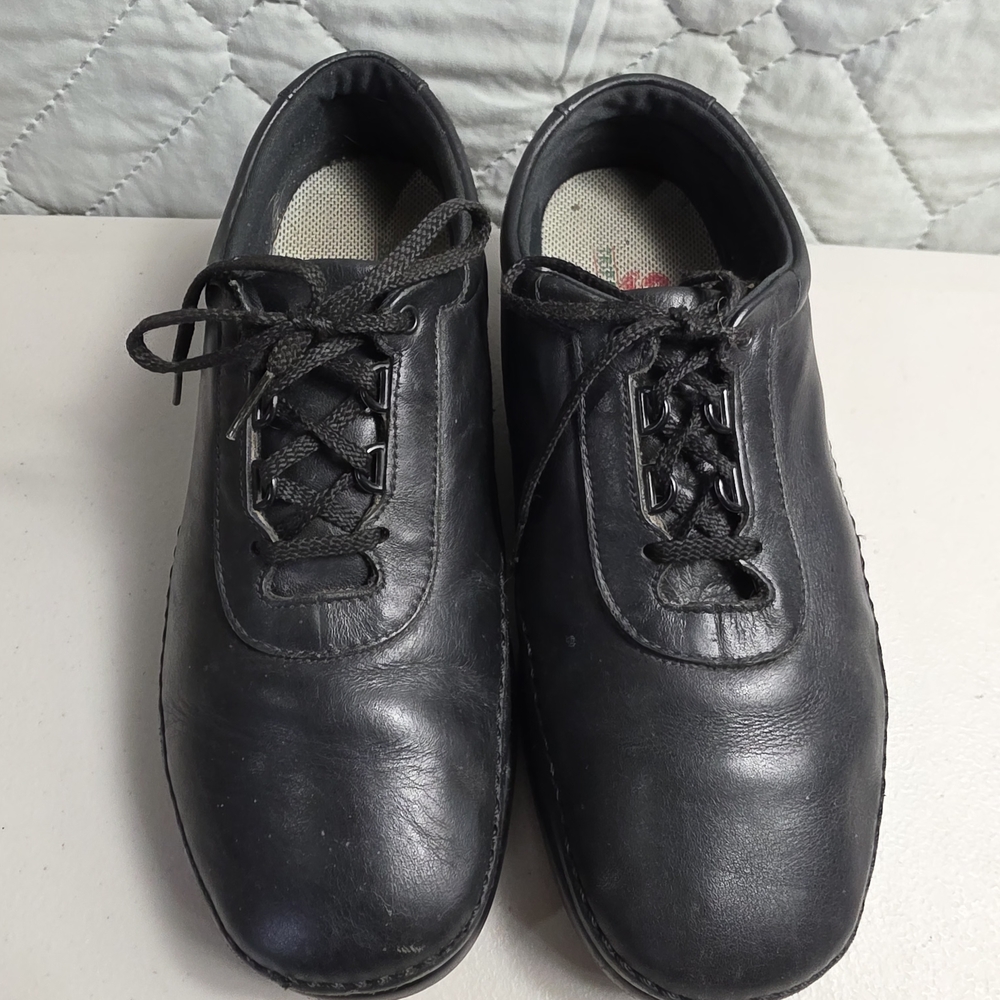 SAS Womens Traveler Sneaker Size 9W Walking Shoe Black Leather - Picture 5 of 9